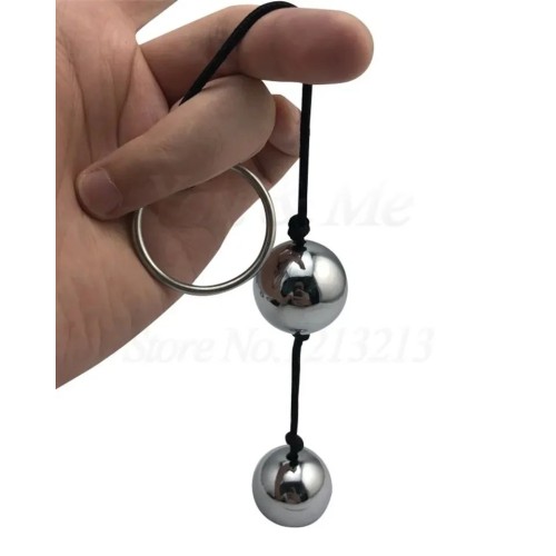  Solid metal vigina and anal kegel ball