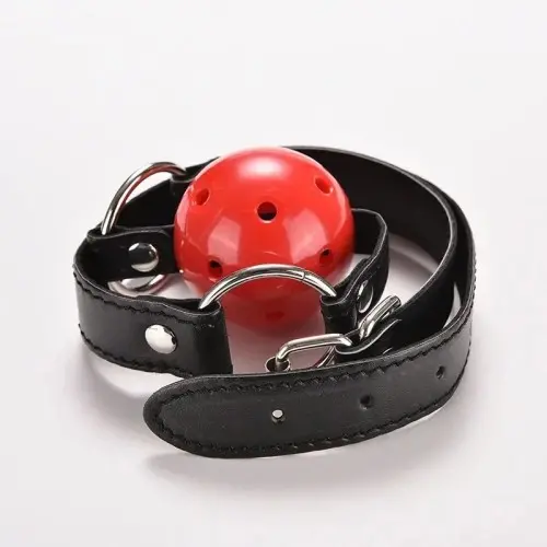 Leather band mouth gag Leather band mouth gag