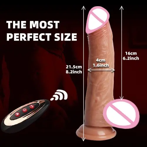 Realistic thrusting dildo with remote Realistic thrusting dildo with remote