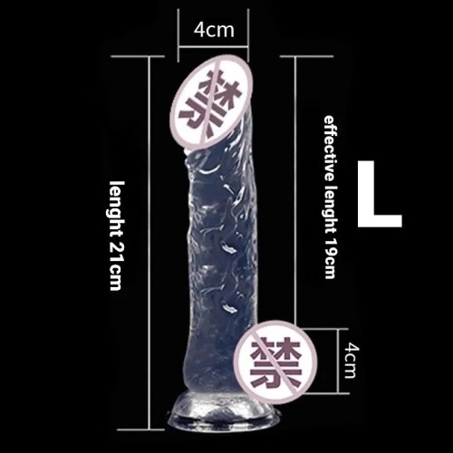 Realistic Transparent Dildo