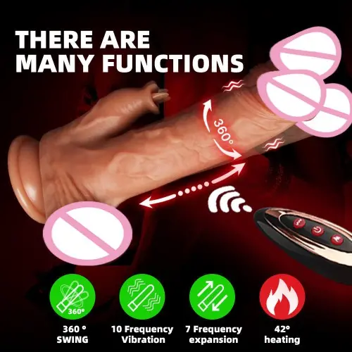 Realistic thrusting dildo with remote Realistic thrusting dildo with remote